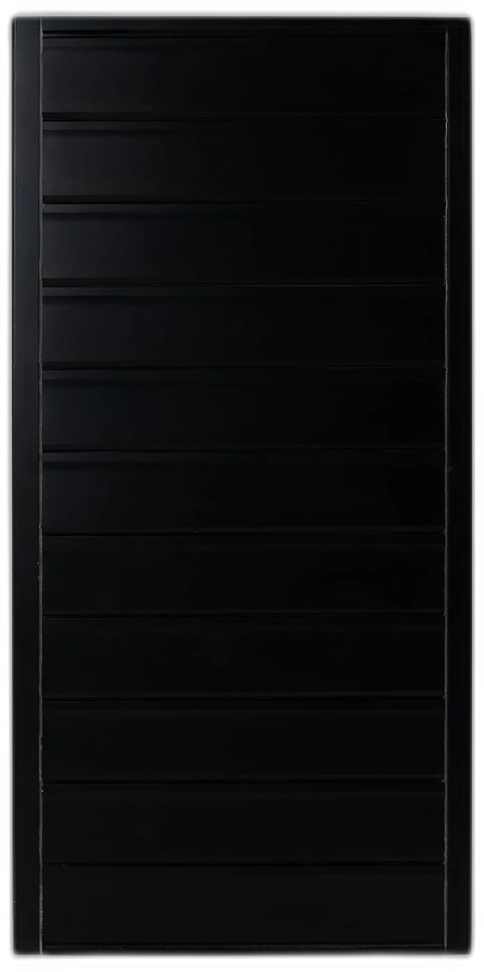 Black aluminum louver window