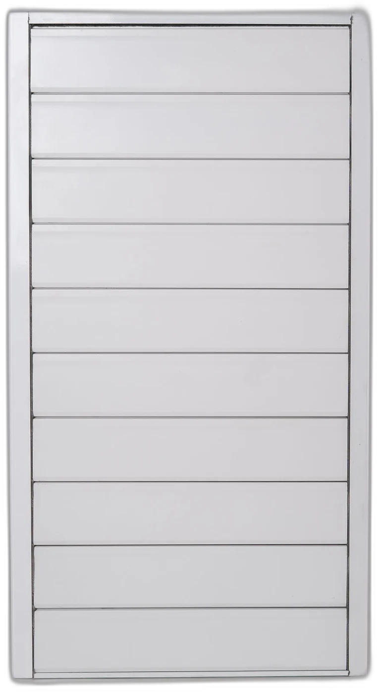 White aluminum louver window